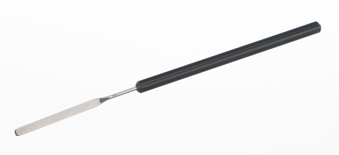 Mikrospatel mit PVC Griff, 18/19-Stahl, 160 mm, 40 mm, 5 mm, 2 mm