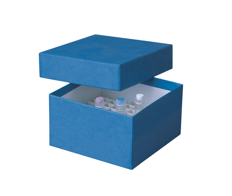 ratiolab® Kryo-Boxen aus Karton, wasserabweisend, standard, blau, 