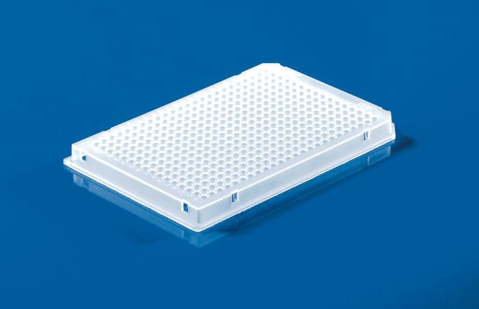 384-well PCR-Platten, für Thermocycler, mit ganzem Rahmen, PP, weiß, A12, H12 - 50 Stk.