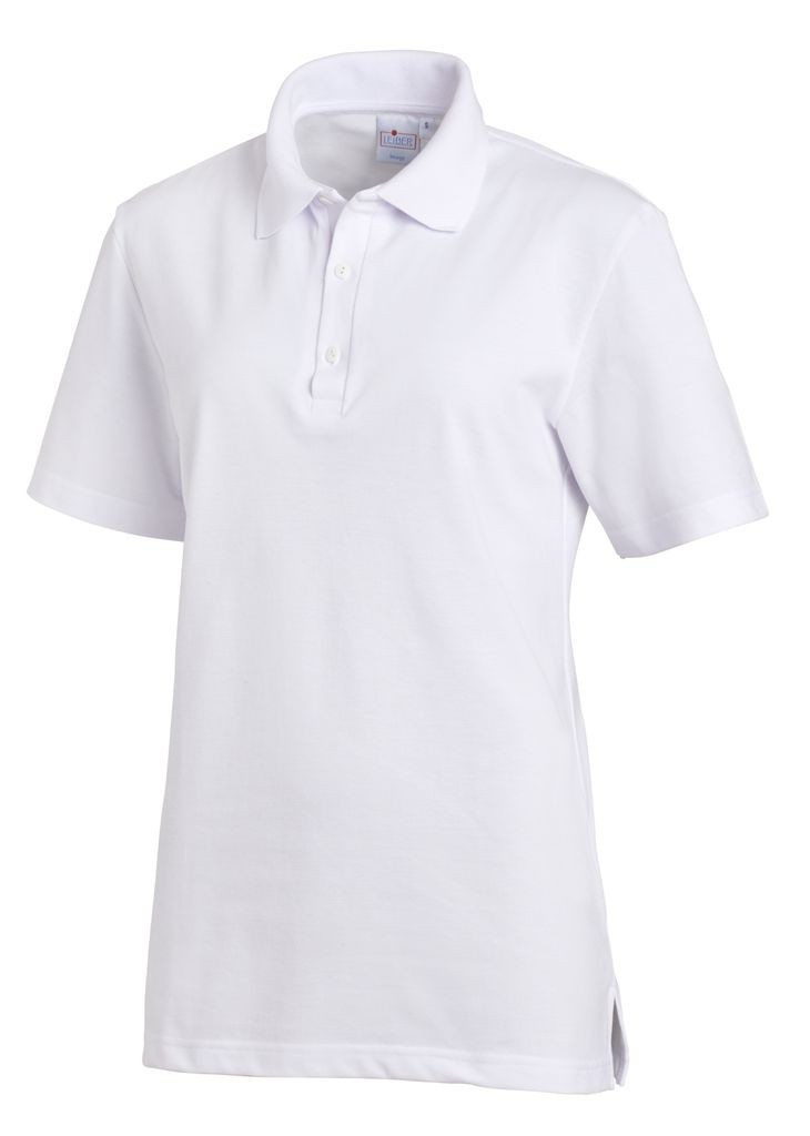  Polo-Shirt für Damen und Herren 1/2 Arm, leicht tailliert, weiß