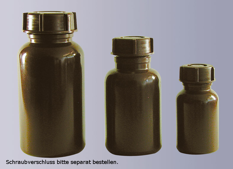 Weithals-Verpackungsflasche, PE-LD, braun