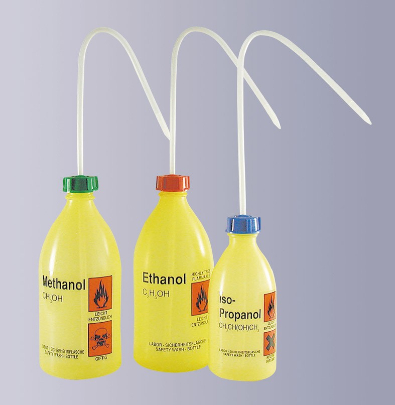 Labor-Sicherheitsflaschen, Enghals, Essigsäureethylester