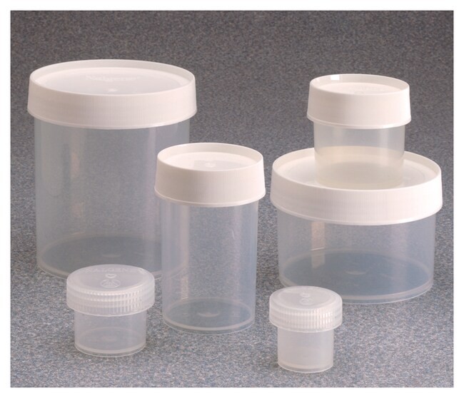 Nalgene™ geradwandige PPCO-Weithalsdosen mit Verschlus