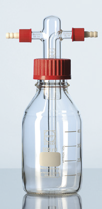 Duran Gaswaschflasche mit Aufsatz n. Drexler, ohne Filterpl. 500 ml