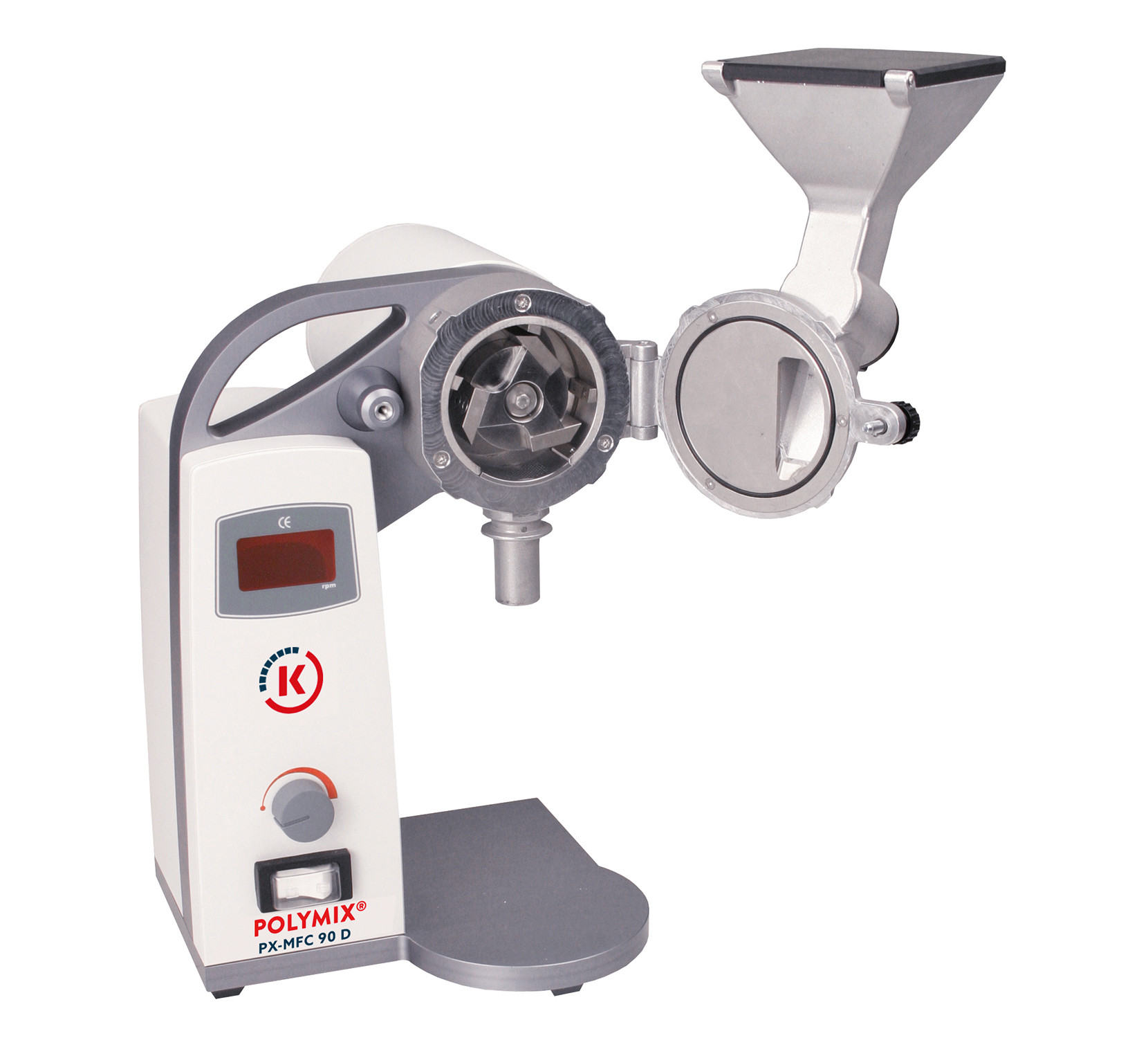 POLYMIX® Labormühle PX-MFC 90 D (EU) mit Hammerschlag-Mahleinsatz und 2,0 mm Sieb