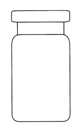 Rollrandflaschen aus Glas 5 ml R 5