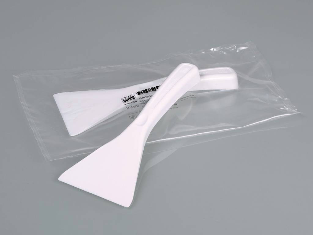 Einweg-Schaber LaboPlast® Standard, PS, weiß, Länge 200 × 80 mm - 10 Stk.