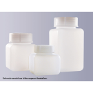 Vierkantflasche, weithals, PE-HD, naturfarbig