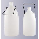 Enghals-Verpackungsflasche, PE-LD, naturfarbig, komplett mit Schraubverschluß und Haltegriff