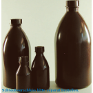 Enghals-Verpackungsflasche, PE-LD, braun 