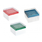 Kryo-Boxen für Kryo-Röhrchen 3 - 5 ml, aus PC, Raster 9 x 9, Form 132 x 132 x 94 mm