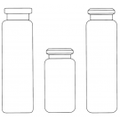 Rollrandflaschen aus Glas 20 ml R 20