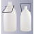 Enghals-Verpackungsflasche, PE-HD, naturfarbig, komplett mit Schraubverschluß und Haltegriff
