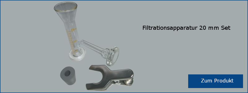 Filtrationsaufsatz DN 20, Gabelklemme DN 25, Flansch mit Tropfspitze